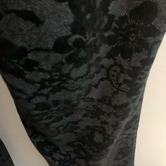 Vintage 90s-Y2K- Black Lace Wide Leg Jeans.Grunge - Picture 13 of 15